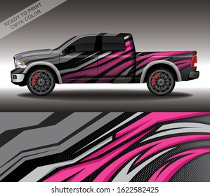 Car wrap decal design vector, custom livery race rally car vehicle sticker and tinting.