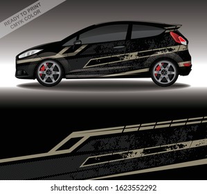 Car wrap decal design vector, custom livery race rally car vehicle sticker and tinting.