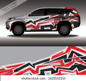 Car wrap decal design vector, custom livery race rally car vehicle sticker and tinting.