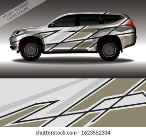 Car wrap decal design vector, custom livery race rally car vehicle sticker and tinting.