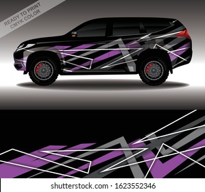 Car wrap decal design vector, custom livery race rally car vehicle sticker and tinting.