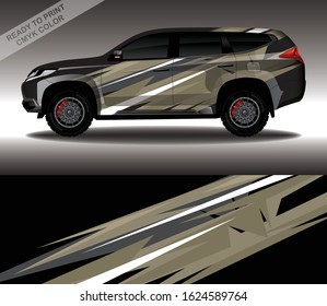 Car wrap decal design vector, custom livery race rally car vehicle sticker and tinting.