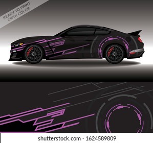Car wrap decal design vector, custom livery race rally car vehicle sticker and tinting.