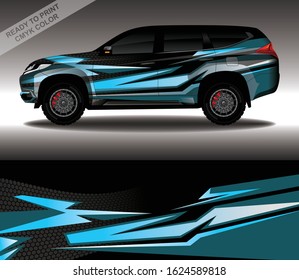 Car wrap decal design vector, custom livery race rally car vehicle sticker and tinting.