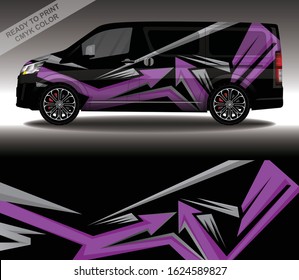 Car wrap decal design vector, custom livery race rally car vehicle sticker and tinting.