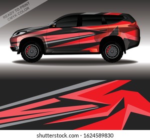 Car wrap decal design vector, custom livery race rally car vehicle sticker and tinting.