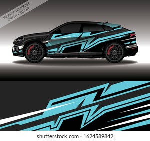 Car wrap decal design vector, custom livery race rally car vehicle sticker and tinting.