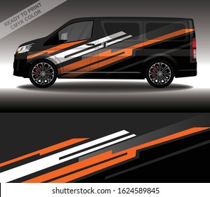 Car wrap decal design vector, custom livery race rally car vehicle sticker and tinting.