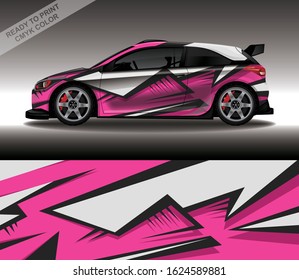 Car wrap decal design vector, custom livery race rally car vehicle sticker and tinting.