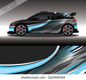 Car wrap decal design vector, custom livery race rally car vehicle sticker and tinting.