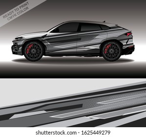 Car wrap decal design vector, custom livery race rally car vehicle sticker and tinting.