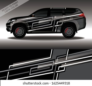 Car wrap decal design vector, custom livery race rally car vehicle sticker and tinting.