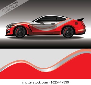 Car wrap decal design vector, custom livery race rally car vehicle sticker and tinting.