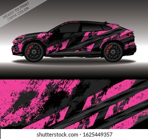 Car wrap decal design vector, custom livery race rally car vehicle sticker and tinting.