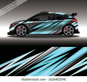 Car wrap decal design vector, custom livery race rally car vehicle sticker and tinting.