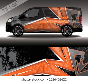 Car wrap decal design vector, custom livery race rally car vehicle sticker and tinting.