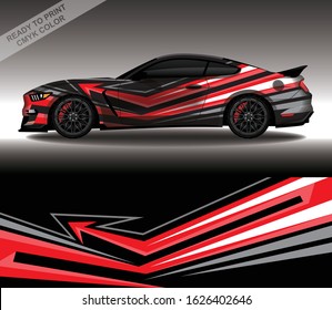 Car wrap decal design vector, custom livery race rally car vehicle sticker and tinting.