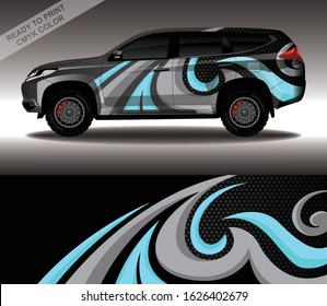 Car wrap decal design vector, custom livery race rally car vehicle sticker and tinting.