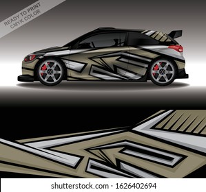 Car wrap decal design vector, custom livery race rally car vehicle sticker and tinting.