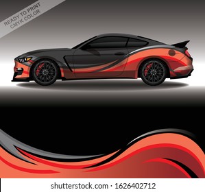 Car wrap decal design vector, custom livery race rally car vehicle sticker and tinting.