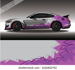 Car wrap decal design vector, custom livery race rally car vehicle sticker and tinting.