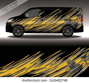 Car wrap decal design vector, custom livery race rally car vehicle sticker and tinting.