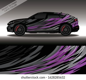 Car wrap decal design vector, custom livery race rally car vehicle sticker and tinting.