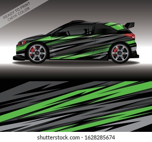 Car wrap decal design vector, custom livery race rally car vehicle sticker and tinting.