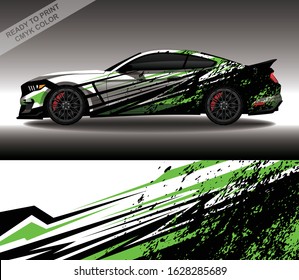 Car wrap decal design vector, custom livery race rally car vehicle sticker and tinting.