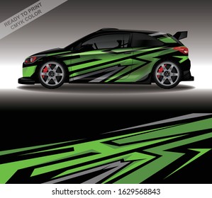 Car wrap decal design vector, custom livery race rally car vehicle sticker and tinting.
