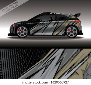 Car wrap decal design vector, custom livery race rally car vehicle sticker and tinting.