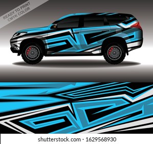 Car wrap decal design vector, custom livery race rally car vehicle sticker and tinting.