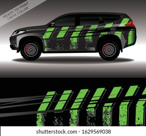Car wrap decal design vector, custom livery race rally car vehicle sticker and tinting.