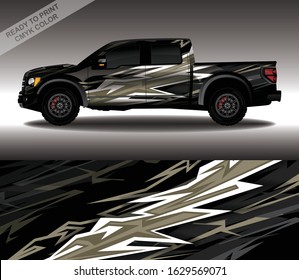 Car wrap decal design vector, custom livery race rally car vehicle sticker and tinting.