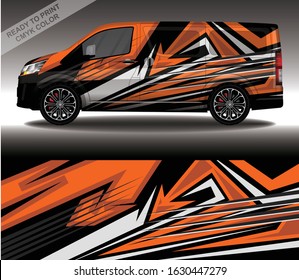 Car wrap decal design vector, custom livery race rally car vehicle sticker and tinting.