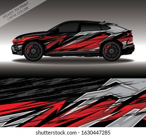 Car wrap decal design vector, custom livery race rally car vehicle sticker and tinting.