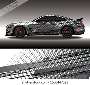 Car wrap decal design vector, custom livery race rally car vehicle sticker and tinting.