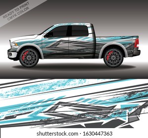 Car wrap decal design vector, custom livery race rally car vehicle sticker and tinting.