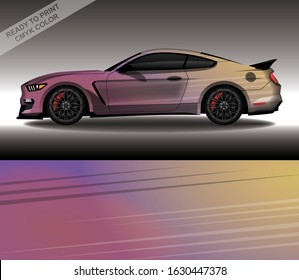 Car wrap decal design vector, custom livery race rally car vehicle sticker and tinting.