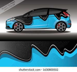 Car wrap decal design vector, custom livery race rally car vehicle sticker and tinting.