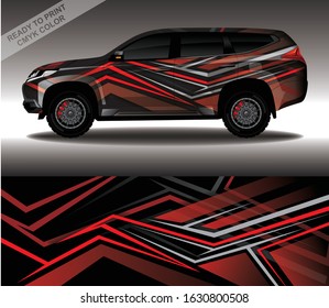 Car wrap decal design vector, custom livery race rally car vehicle sticker and tinting.