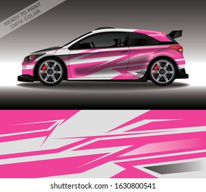 Car wrap decal design vector, custom livery race rally car vehicle sticker and tinting.