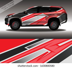 Car wrap decal design vector, custom livery race rally car vehicle sticker and tinting.