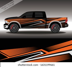 Car wrap decal design vector, custom livery race rally car vehicle sticker and tinting.