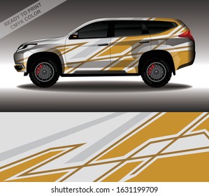 Car wrap decal design vector, custom livery race rally car vehicle sticker and tinting.