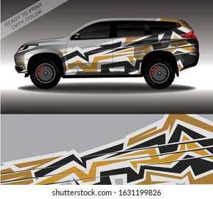 Car wrap decal design vector, custom livery race rally car vehicle sticker and tinting.