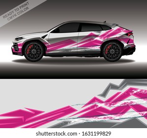 Car wrap decal design vector, custom livery race rally car vehicle sticker and tinting.