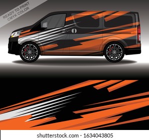 Car wrap decal design vector, custom livery race rally car vehicle sticker and tinting.