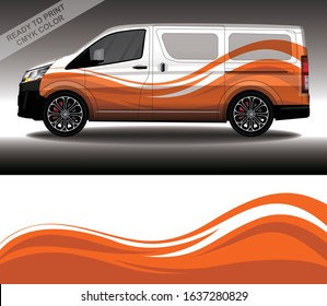 Car wrap decal design vector, custom livery race rally car vehicle sticker and tinting.