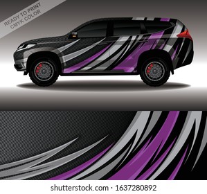 Car wrap decal design vector, custom livery race rally car vehicle sticker and tinting.